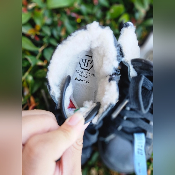 PHILIPP PLEIN Studded Leather Snow Boots kids - Picture 11 of 13